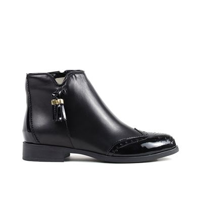 BOOTS ANDRE FEMME CUIR NOIR
